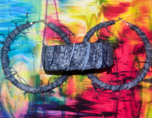 Dark Nite: Bracelet and Hoop Earrings
