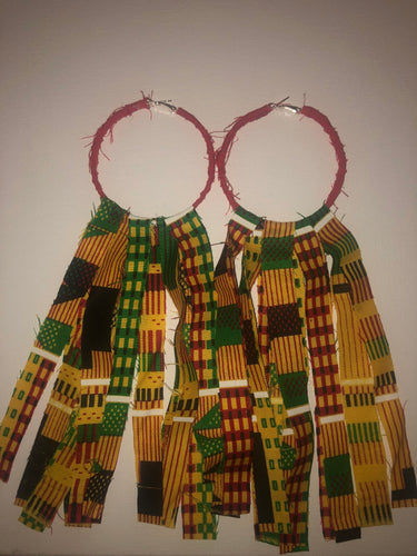 Roots w/ Red Hoop Earrings